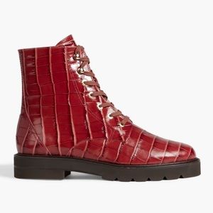 ‼️SOLD‼️ STUART WEITZMAN
Mila croc-effect leather combat boots